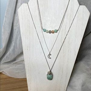 Amazonite Layered Necklace Set